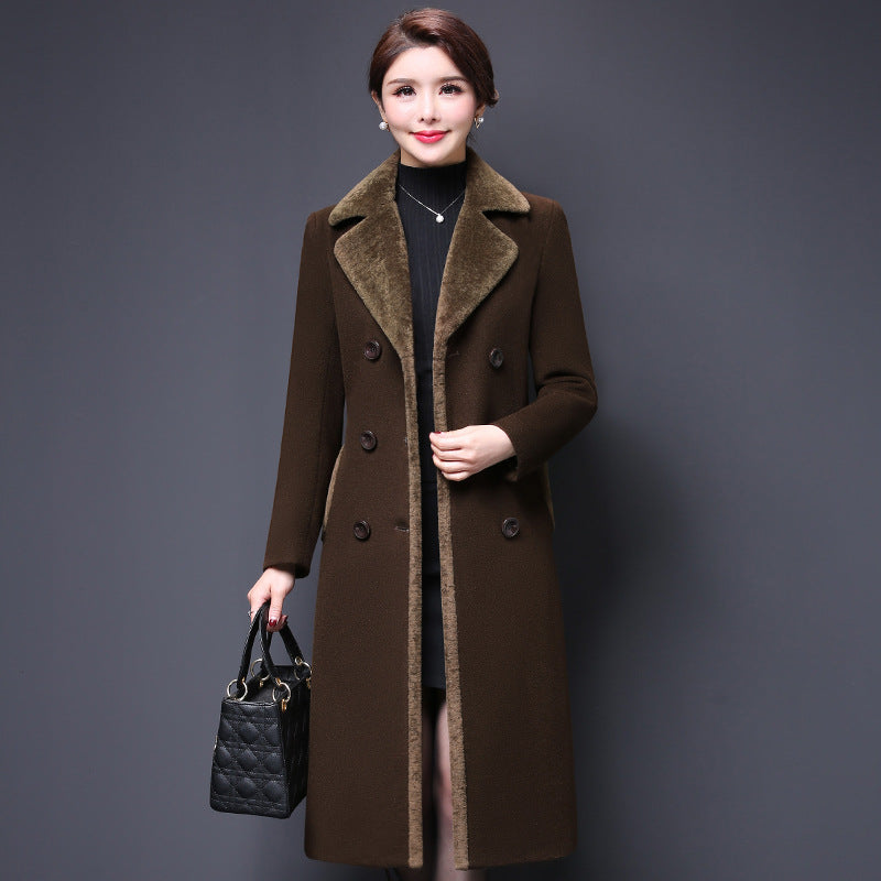 C Stelly's Places 2021 Women long wool below the knee dress coat  autumn and winter quality guarantee