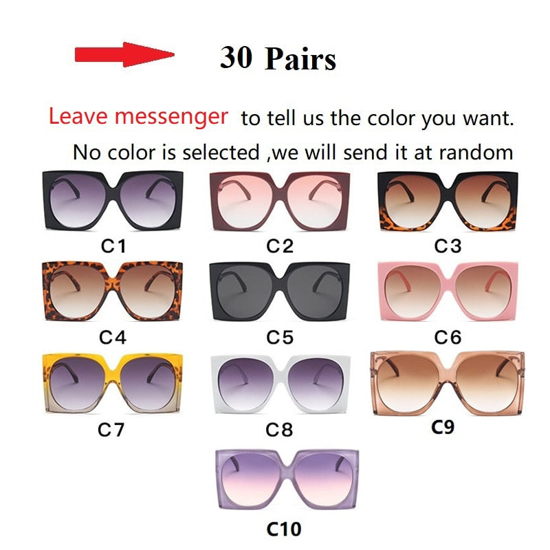 SP Wholesale Oversized Square Elegant Sunglasses Female Shades Eyewear Bulk