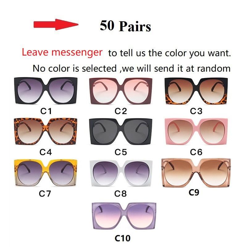 SP Wholesale Oversized Square Elegant Sunglasses Female Shades Eyewear Bulk