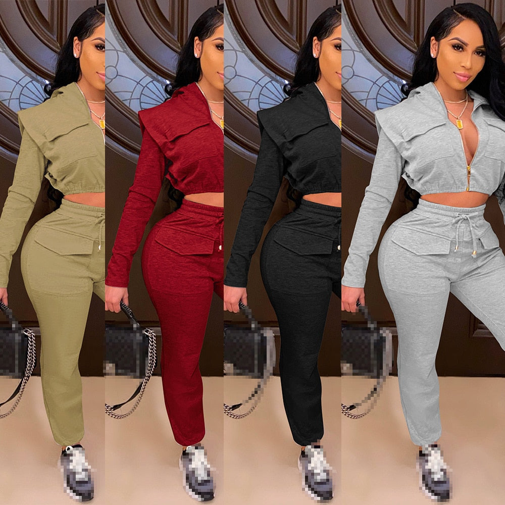 SP women tracksuit two-piece sweatsuits for female club outfits winter clothes