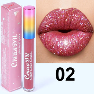 New shiny diamond lipstick waterproof lipstick liquid lipstick matte lipstick makeup lipstick female professional cosmetics