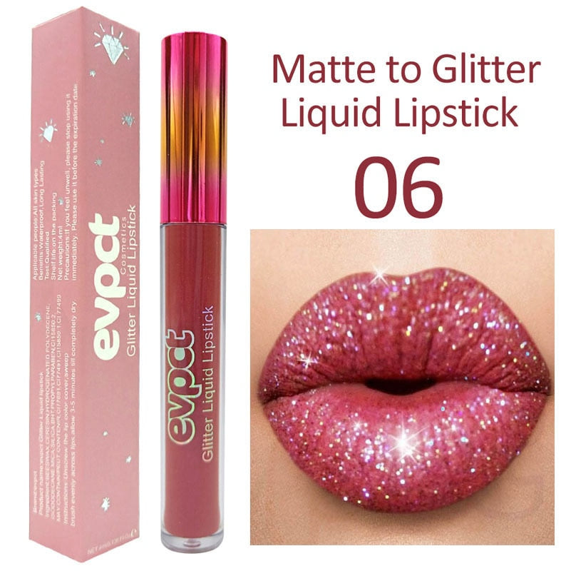 New shiny diamond lipstick waterproof lipstick liquid lipstick matte lipstick makeup lipstick female professional cosmetics