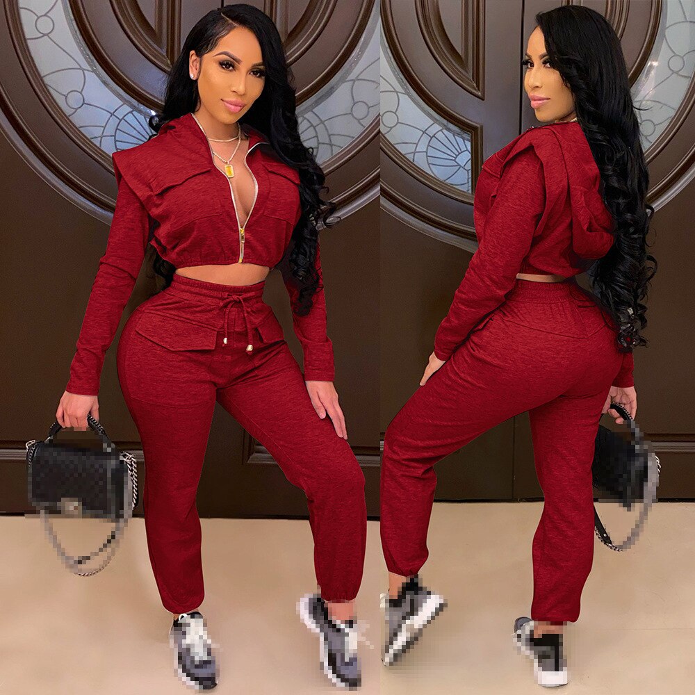 SP women tracksuit two-piece sweatsuits for female club outfits winter clothes