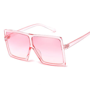 SP Oversized Square Sunglasses New Luxury Brand Trendy Flat Top Clear Lens UV400