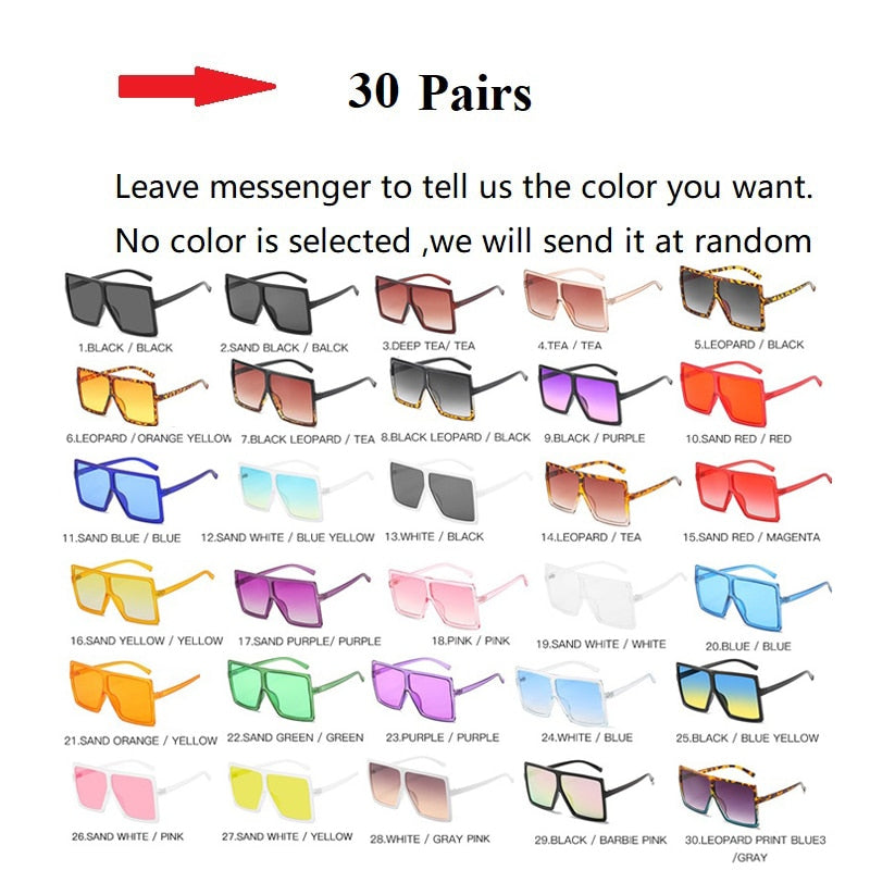 SP Wholesale 40 Colors One Piece Oversized Square Sunglasses Luxury Bulk