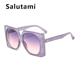 Wholesale Vintage Oversized Square Sunglasses For Women Gradient Elegant Black Brown Sun Glasses Female Shades Men Eyewear Bulk