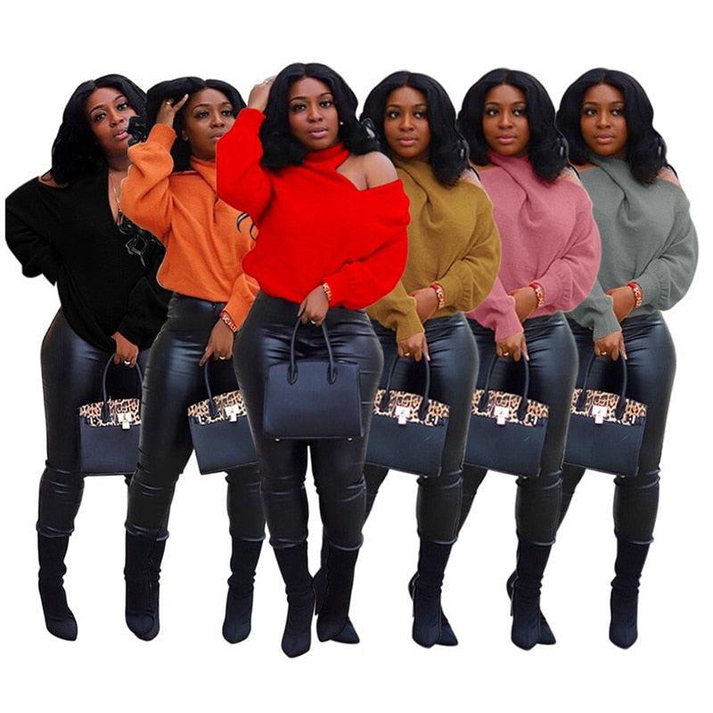 SP Elegant Long Sleeve Cold Shoulder Crop Top