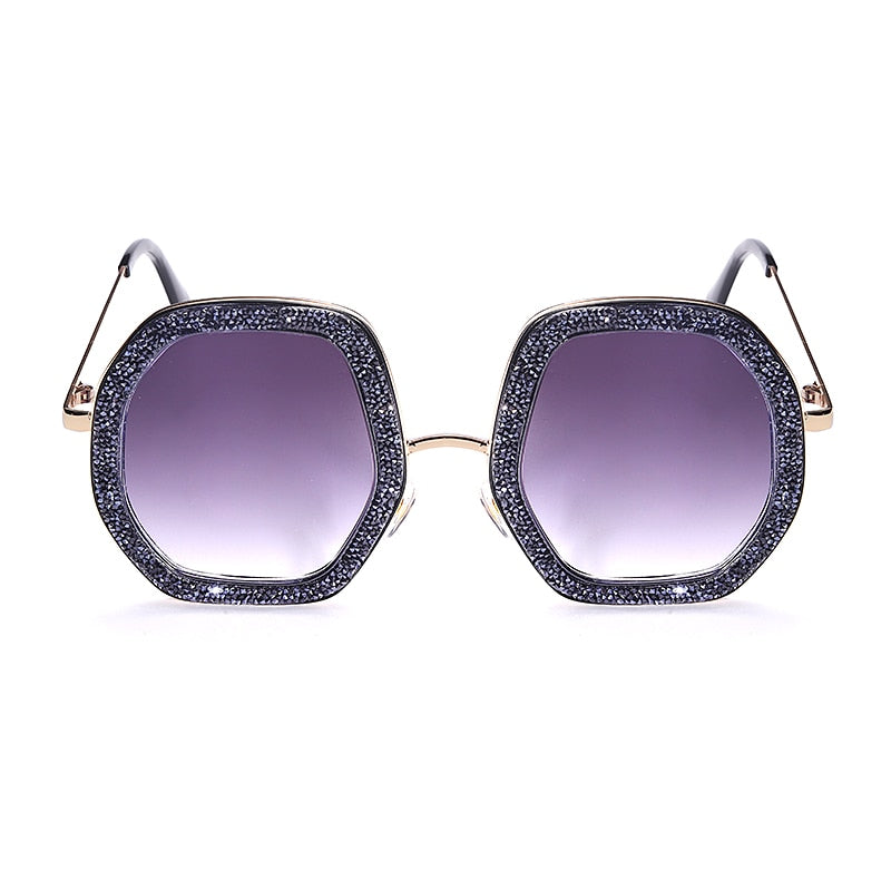2022 Oversized Sunglasses Women Luxury Diamond Shiny Crystal Sun Glasses Men UV400 Shades Eyewear Hipster Necessary