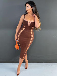 SP Sibybo Sexy Hollow Out Bodycon Backless Dresses