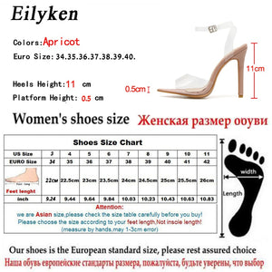 Stellys Place Eilyken Fashion PVC Transparent shoes Stilettos high heels Sandals Women Pointed toe party wedding shoes